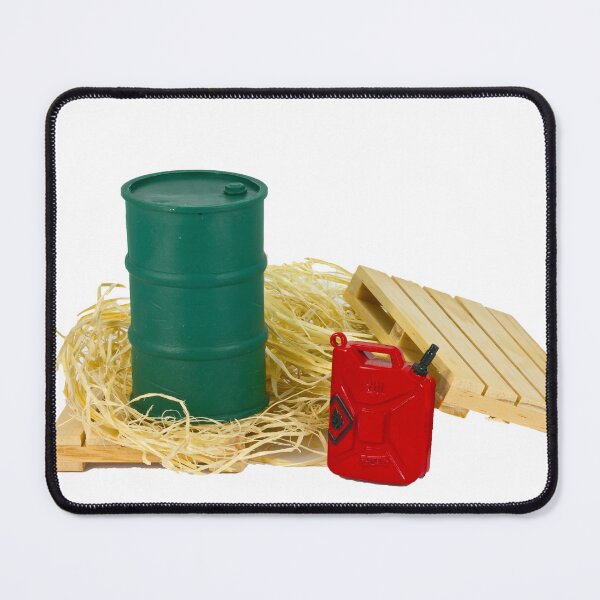 Item preview, Oil barrel and red oil can on white background designed and sold by urzga.