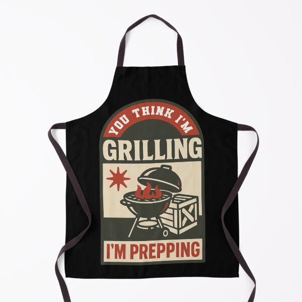 Item preview, You Think I'm Grilling I'm Prepping Funny Prepper designed and sold by LuminOrb.