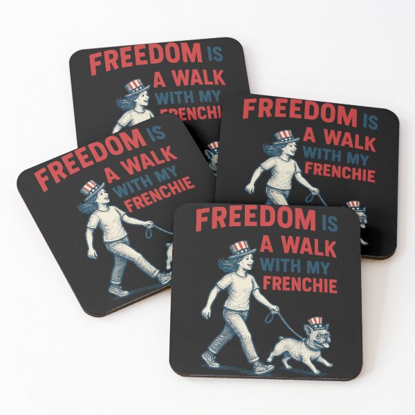 Item preview, Freedom Is A Walk With My Frenchie Dog Lover designed and sold by LuminOrb.