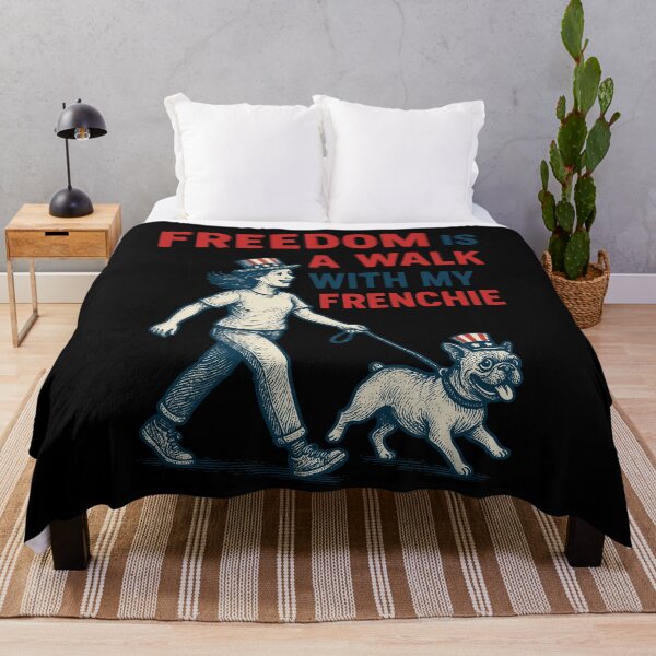 Item preview, Freedom Is A Walk With My Frenchie Dog Lover designed and sold by LuminOrb.