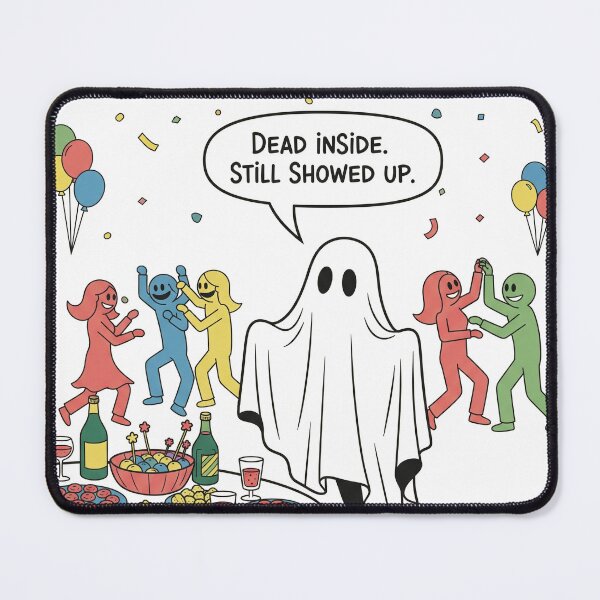 Item preview, Dead Inside. Still Showed Up. Ghost Party designed and sold by Owcomm.