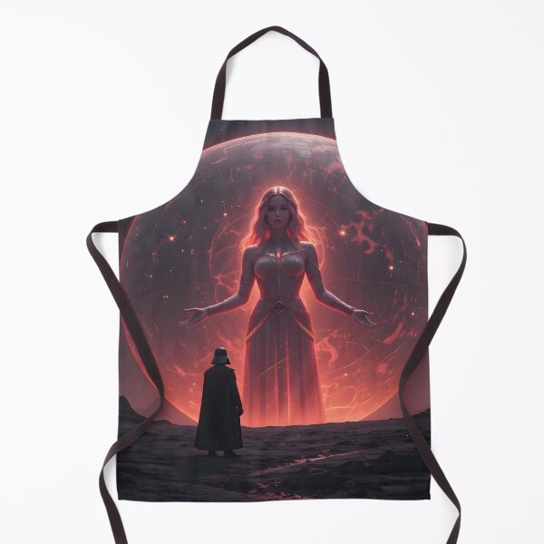 Item preview, Dark Vader Faces Cosmic Goddess Red Woman Planet designed and sold by ART ATTACK ZONE.