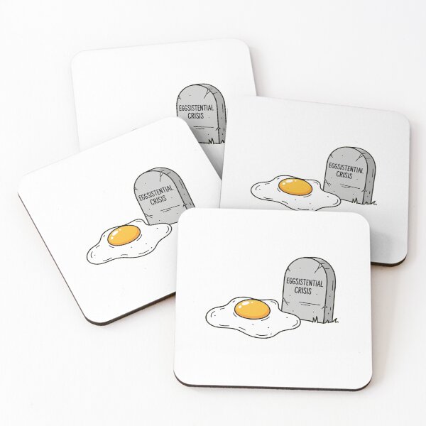 Item preview, Eggsistential Crisis Fried Egg Gravestone designed and sold by Owcomm.