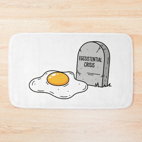 Item preview, Eggsistential Crisis Fried Egg Gravestone designed and sold by Owcomm.