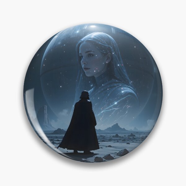 Item preview, Blue Vader Faces Cosmic Goddess Woman Planet designed and sold by ART ATTACK ZONE.