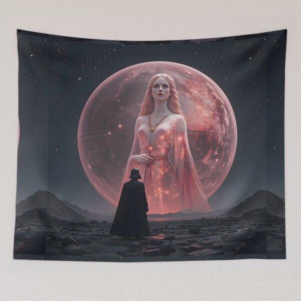 Item preview, Darth Vader Faces Cosmic Goddess Woman Planet Art designed and sold by ART ATTACK ZONE.