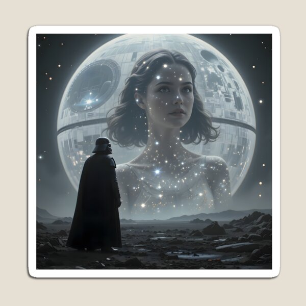Item preview, R2 D2 Vader Faces Cosmic Goddess Woman Planet designed and sold by ART ATTACK ZONE.