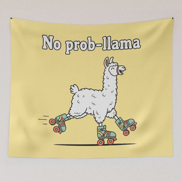Item preview, No Prob-Llama Roller Skating designed and sold by Owcomm.