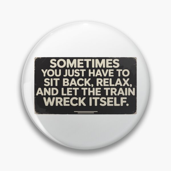 Item preview, Let The Train Wreck Itself designed and sold by Angry Swan Designs.