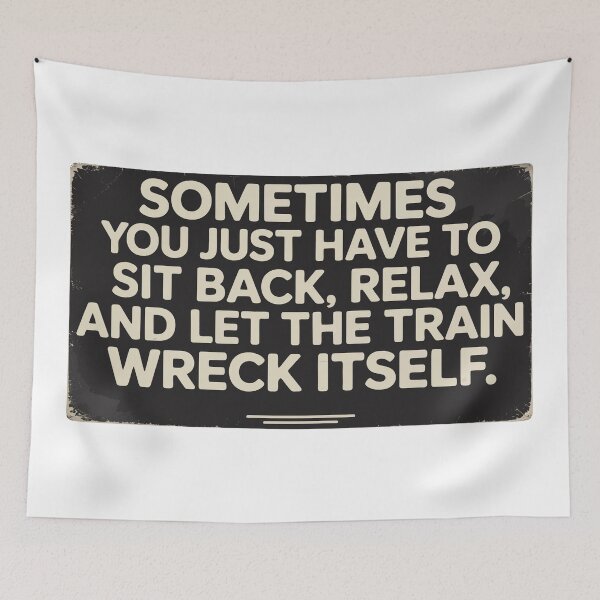 Item preview, Let The Train Wreck Itself designed and sold by Angry Swan Designs.