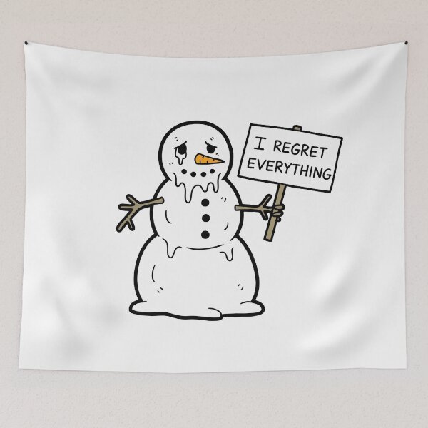 Item preview, I Regret Everything Snowman designed and sold by Owcomm.