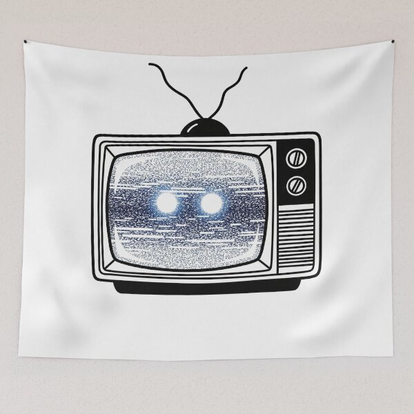 Item preview, Retro Static Television with Glowing Eyes designed and sold by Owcomm.