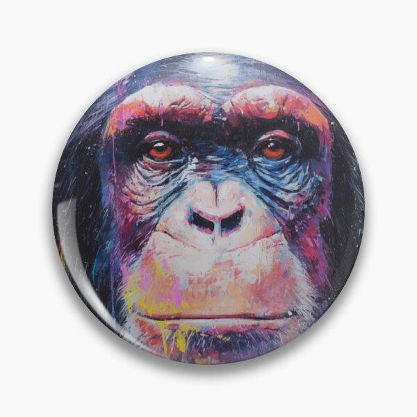 Item preview, DJ Monkey Thinker Colorful Painting Ape With Headphones designed and sold by GrinGalore.
