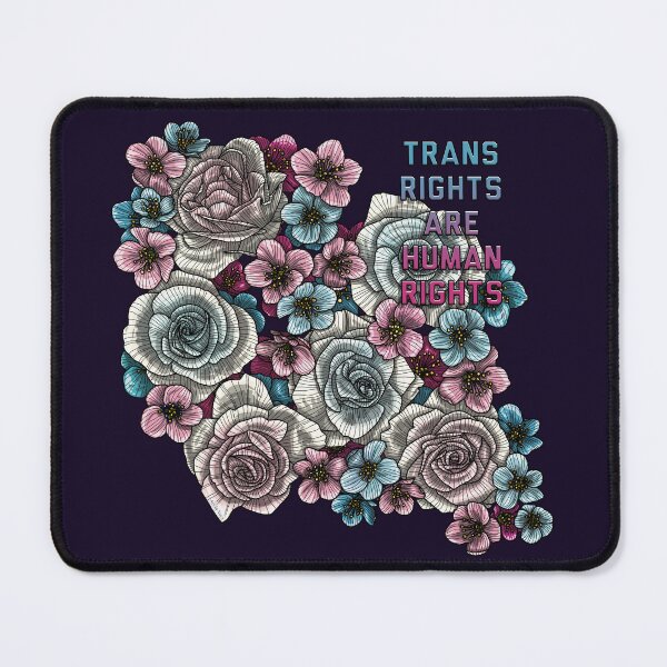 Item preview, Trans Rights are Human Rights Roses and Cherries designed and sold by Art by Veya.