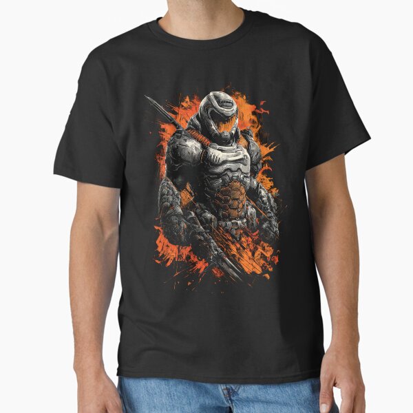 Aperçu de l'œuvre Doom Slayer Rip and Tear Doom Design créée et vendue par HakoCity.
