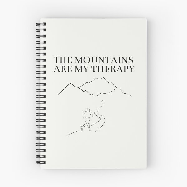 Item preview, mountains are my therapy - minimalist trail running designed and sold by CypisDesign.