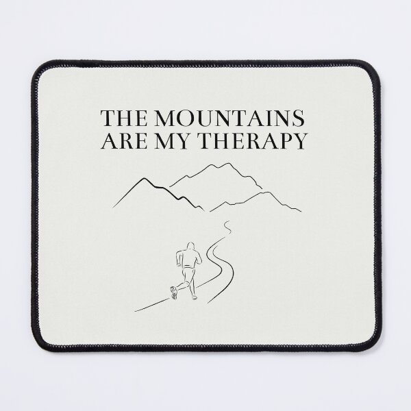 Item preview, mountains are my therapy - minimalist trail running designed and sold by CypisDesign.