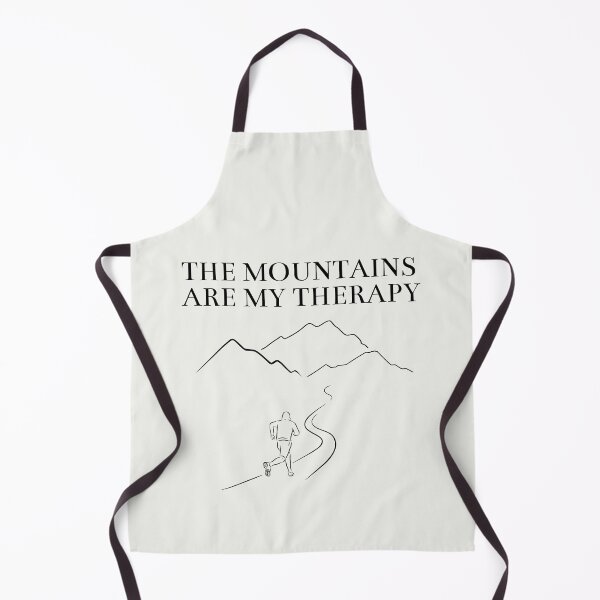 Item preview, mountains are my therapy - minimalist trail running designed and sold by CypisDesign.