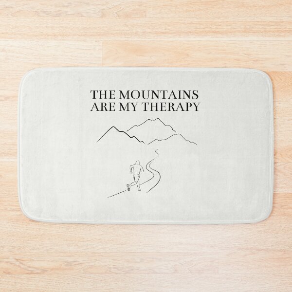 Item preview, mountains are my therapy - minimalist trail running designed and sold by CypisDesign.