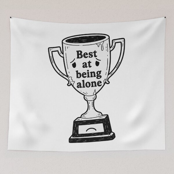 Item preview, Best at Being Alone Trophy designed and sold by Owcomm.