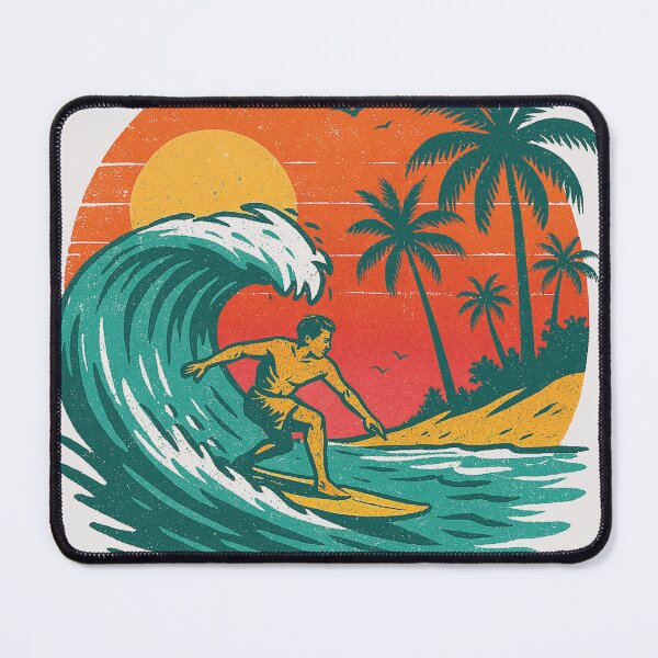 Item preview, Ride the Wave T-Shirt | Retro Surfing Vintage Sunset Tee | Beach Summer Vibes Shirt designed and sold by Tmino-design.