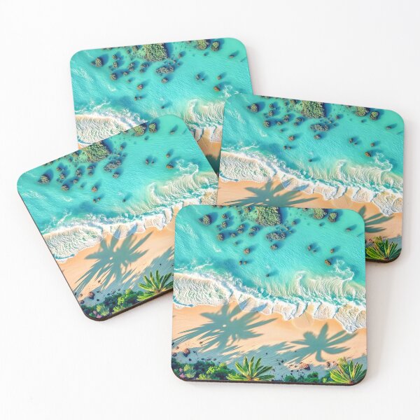 Item preview, Tropical Paradise Shoreline – Aerial Coastal Serenity designed and sold by Josinta.