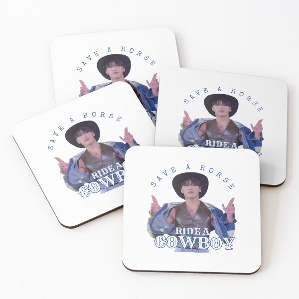 Item preview, Ride a cowboy ‘Choi san’ ateez || ateez merch, gift for atiny, atiny merch, ateez fan art, gifts for kpop fans, kpop gift, gift for her designed and sold by Thekpopkids.
