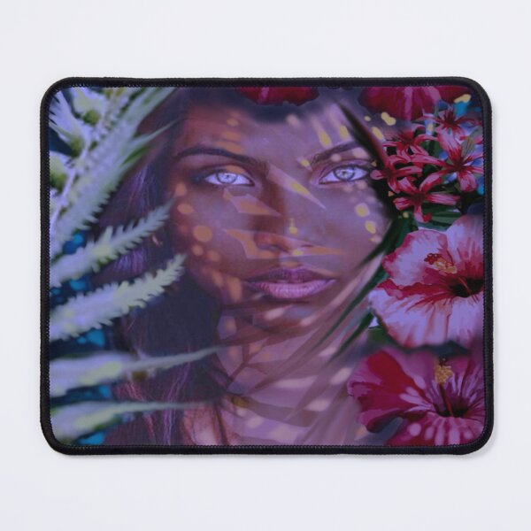 Item preview, Polynesian goddess with hibiscus and ferns  designed and sold by Mikekobo.