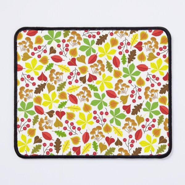 Item preview, Berries, mushrooms, colorful autumn leaves, white background. Seamless floral pattern-149. designed and sold by Natalya Alexandrou.