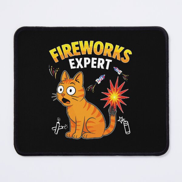 Item preview, Fireworks Expert Scared Cat Singed Tail  designed and sold by Betsytiptoe.