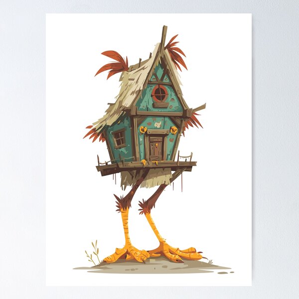 Item preview, Chicken Legs Baba Yaga Hut designed and sold by bapupa.