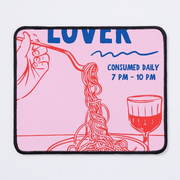 Item preview, “Pasta Lover” – Playful retro poster in red, blue & pink for all pasta fans ? designed and sold by Denkzettel.