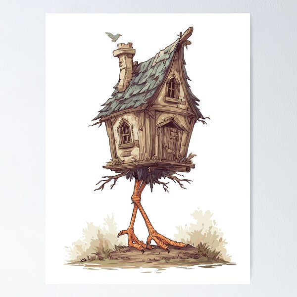 Item preview, Creepy Baba Yaga Hut designed and sold by bapupa.