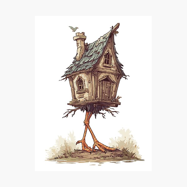 Item preview, Creepy Baba Yaga Hut designed and sold by bapupa.