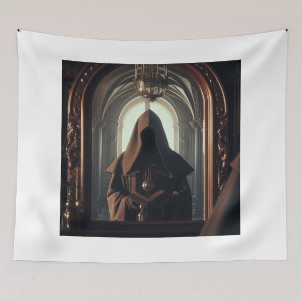 Item preview, Invisible Cloaked Figure – Mirror Reflection with No Image Fantasy Art designed and sold by ashokreddy343.