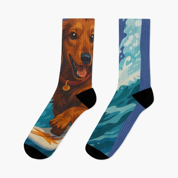 Item preview, Dachshund Surfing designed and sold by VelvetRoom.