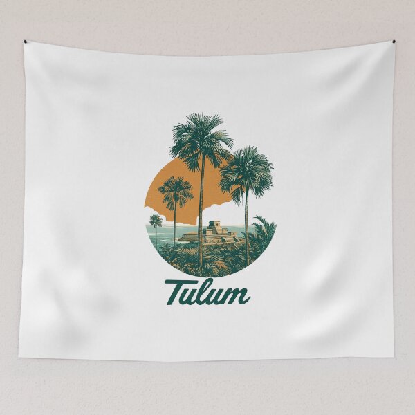 Item preview, Tulum Mexico Retro Sunset designed and sold by Blurbean.