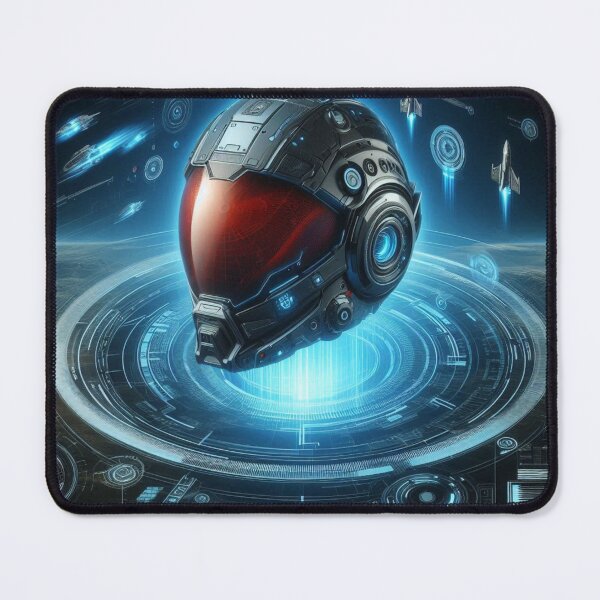 Item preview, Floating Sci-Fi Helmet – Futuristic HUD Interface Design designed and sold by ashokreddy343.