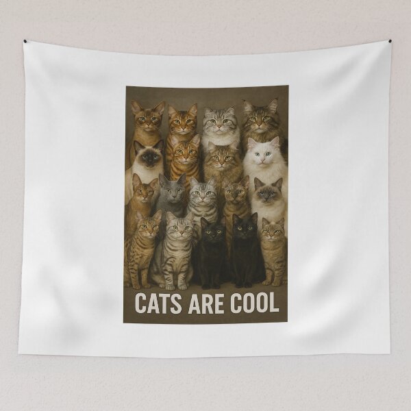 Aperçu de l'œuvre Les chats sont cool ! 4 créée et vendue par GrassoGraphics.