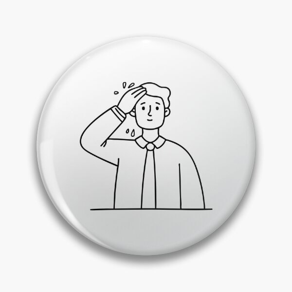 Item preview, Nervous person wiping sweat from their forehead before speaking designed and sold by rasagamastore.