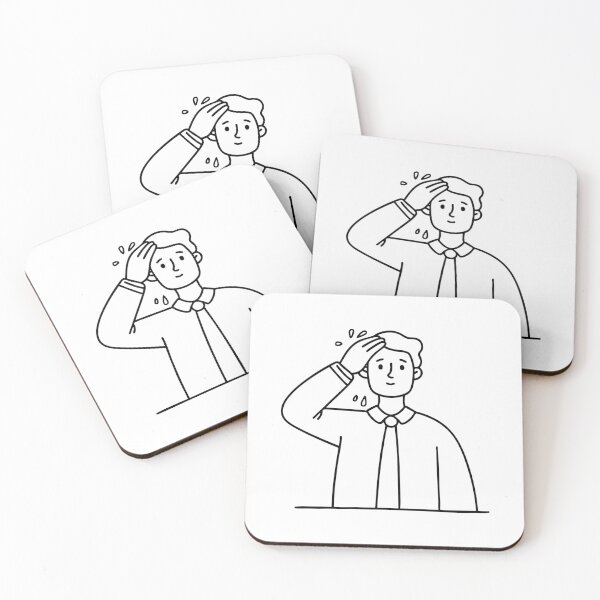 Item preview, Nervous person wiping sweat from their forehead before speaking designed and sold by rasagamastore.