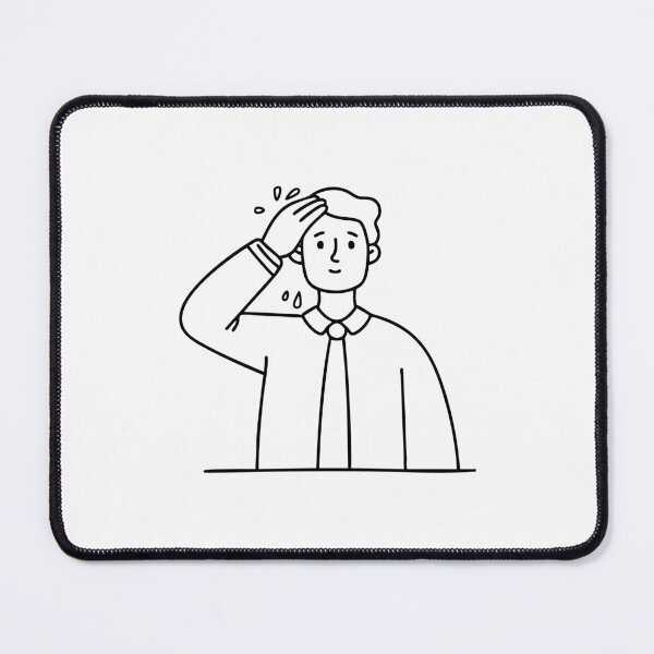 Item preview, Nervous person wiping sweat from their forehead before speaking designed and sold by rasagamastore.