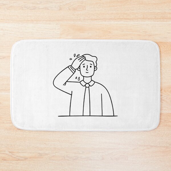 Item preview, Nervous person wiping sweat from their forehead before speaking designed and sold by rasagamastore.