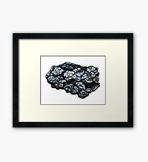 Hematite watercolor crystal Framed Print