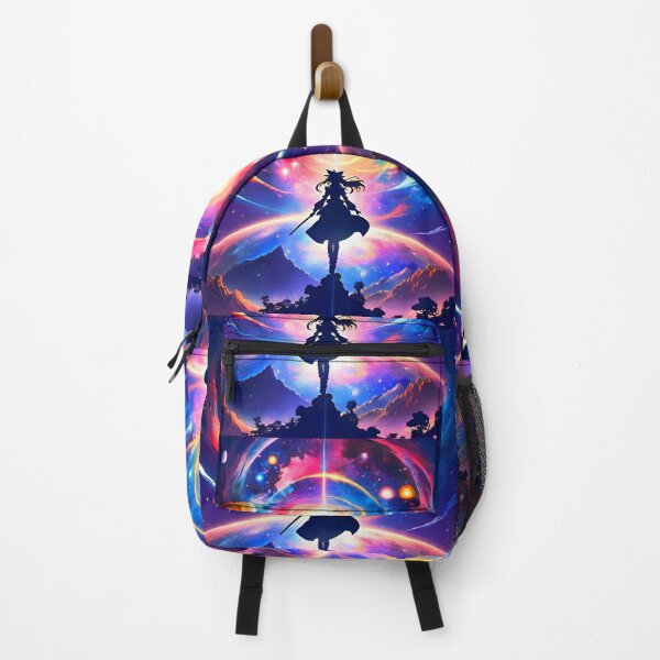 Item preview, Silhouette of anime magician girl With space as the backdrop! designed and sold by Giulivo Store Graphic.