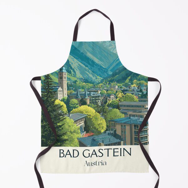 Item preview, Bad Gastein Austria Vintage Travel Poster - Historic Spa Town View designed and sold by TuncGK.