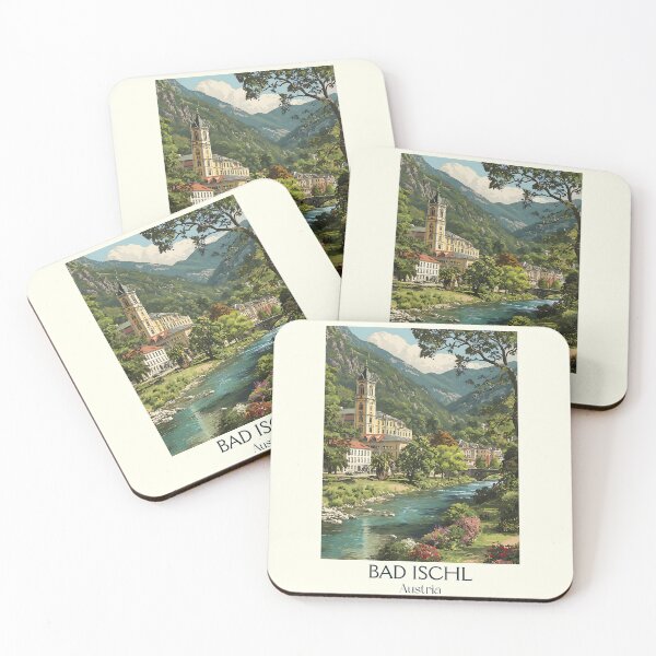 Item preview, Bad Ischl Austria Vintage Travel Poster - Imperial Spa Retreat designed and sold by TuncGK.