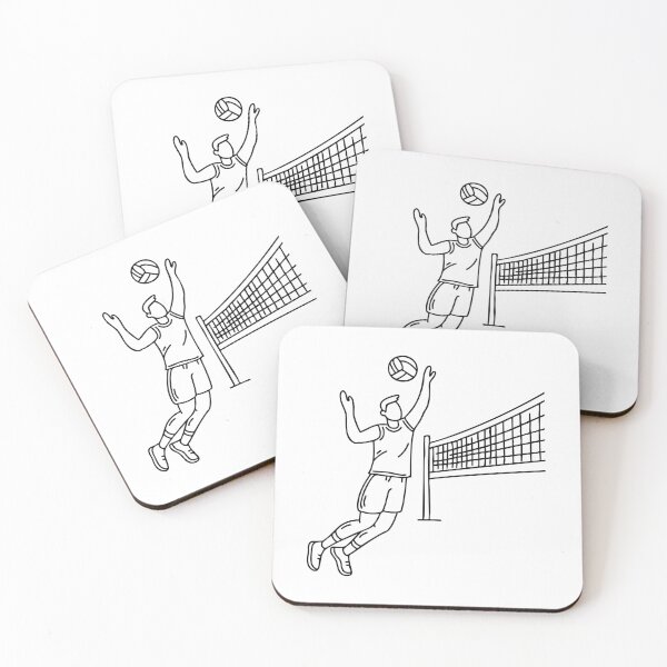 Item preview, A volleyball player powerfully smashes the ball over the net designed and sold by rasagamastore.
