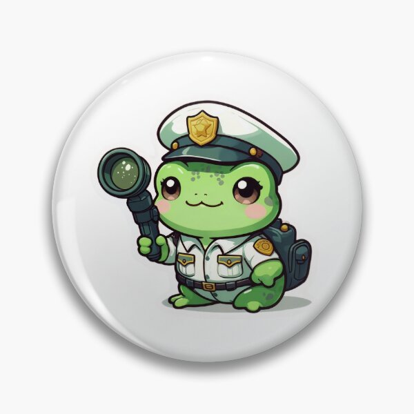 Item preview, A Cute Highway Patrol Officer Frog designed and sold by DWorriBHappi.