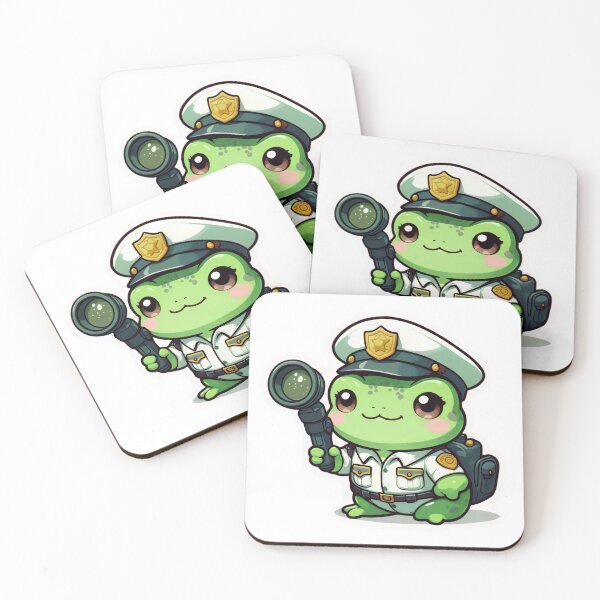 Item preview, A Cute Highway Patrol Officer Frog designed and sold by DWorriBHappi.